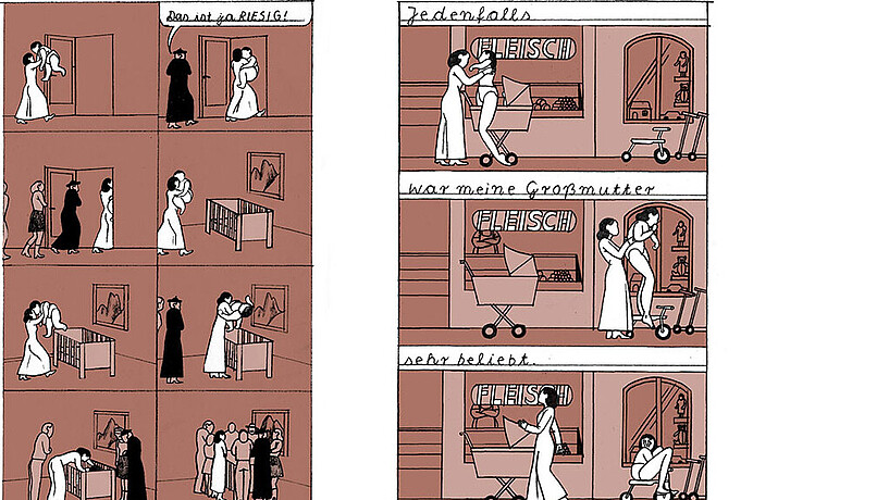 Comic Mia Oberländer Beispielseiten aus dem Graphic Essay mit dem Titel "Anna" von Mia Oberländer