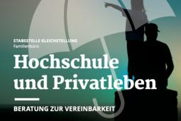 
                Das Bild zeigt die Frontseite des Flyers des Familienbüros der HAW Hamburg. Er trägt den Titel "Hochschule und Privatleben".
            
