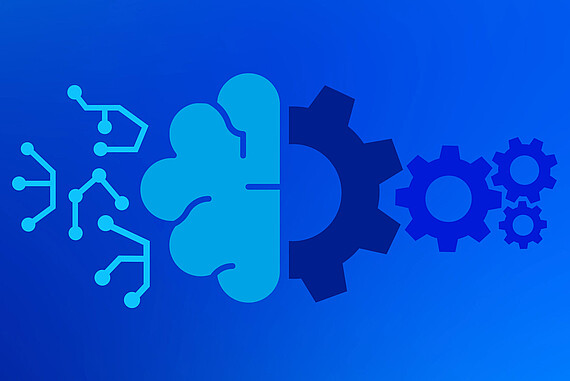 
                                Maschinelles Lernen Grafik Zukunft mit Elektrotechnik
                            