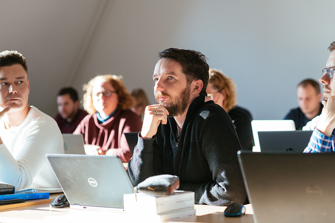 Public Management students in a course held by Prof. Dr. Kerstin Prechel.